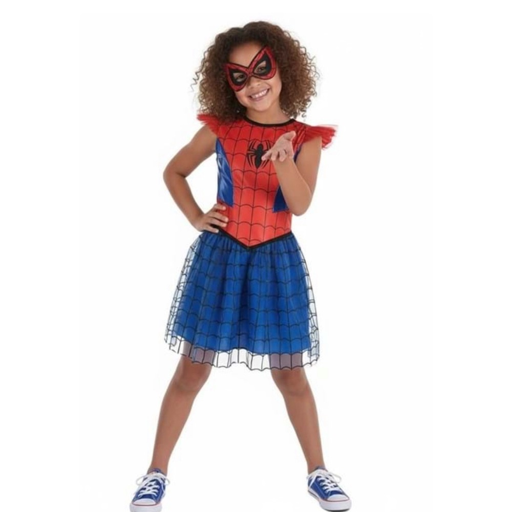 Spider girl  Dress with Mask costume